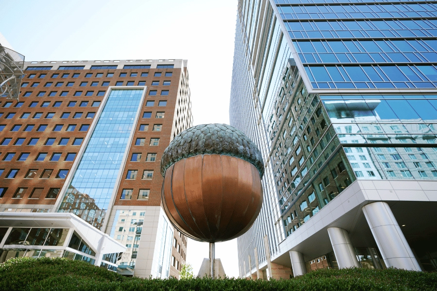 Acorn used for First Night Raleigh on display in Downtown Raleigh